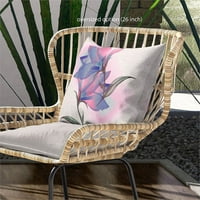 Amrita Sen Designs CAPL950BRCD-ZP- in. Vodovodni jastuk sa zatvaračem i vanjski patentni jastuk - bijela, ružičasta i plava