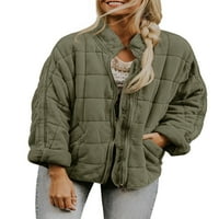 Suniljasti ženski Dolman Lagane raširene jakne zatvarači sa dugim rukavima izrez topla zimska odjeća kaputi