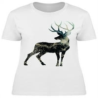 Vodeni jeleni, tamna majica žene -Image by Shutterstock, ženska mala