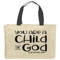Platnene torbe za tote Vi ste dijete Božje Galaća Biblijski stih Vjerska ljubav Vjera Zamjena kupovine Smiješne poklonske torbe