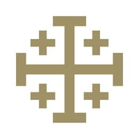 Jerusalim Cross naljepnica naljepnica Die Cut - samoljepljivi vinil - Vremenska zaštitna - izrađena u SAD - Mnogo boja i veličina - Christian Vjerska heraldika