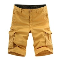 MENS CARGO SHORTS veličina muški casual čista boja na otvorenom Pocket plaža Radna pantalona za teretna