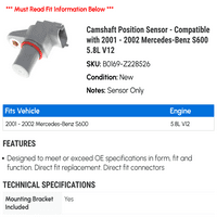 Senzor položaja bregastog vratila - kompatibilan sa - Mercedes-Benz S 5.8L V12