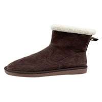 Harsuny Womens Plit Plind Booties Fleece snežne čizme hodanje Ležerne prilike modne tople cipele Stil zimske cipele Brown 7