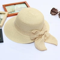 Huaai Summer Hats za žene široke ženske žene na plaži šešir za sunčanje Sklopivi dame šeširi bež