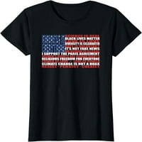 Politička protest Američka zastava - stalak ujedinjena majica