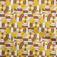 Onoone pamuk poplin Twill žuta tkanina geometrijska tkanina za šivanje tiskane ploče od tiskane od dvorišta