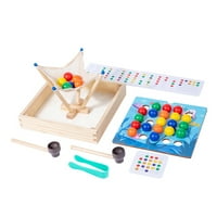 Postavite predškolske igračke u kreativnom pažnjom za zabavu Poboljšajte koncentraciju Fine ručni pokreti drvene isječke perle Dječje igračke