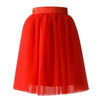 Suknje za žene Čvrsta boja Žene visokokvalitetne naletene gaze Duljina koljena suknja midiska fit i flare dnevno formalno elegantna suknja za ljuljanje