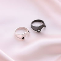 Tianlu nehrđajući čelik Crna srebrna podudaranje yin yang tai chi prstenovi za muškarce Žene Najbolje prijateljice Dječak