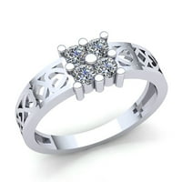 Originalna 0,75ct okrugli rez dijamant muški modernim godišnjica angažovanim prstenom čvrstog 10k ruža,