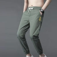 Ljetne muške ležerne hlače pantalone Slim Fit Work Elastične struke svjetlosne pantalone zelene 2xl