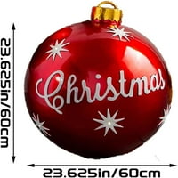 Giant Božić ukrašena kugla, Božićni ukrasi na otvorenom PVC naduvano ukrašeno kuglasti božićno drvce