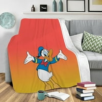 Flannel Donald Duck bacaje ćebad od ispisane pokrivač posteljinu prenosivi za rođendanski poklon