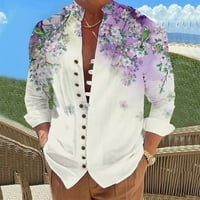 Košulje za muškarce Holiday Seaside Slobodno vrijeme Labavi gumb Potpunica Okrug Digitalni 3D tiskani vrhovi