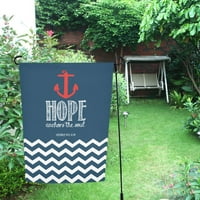 Navy Chevron Hope Contor Decor Garden Flag