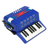Lowestbest 17-ključ bas harmonika za djecu dječji mini muzički instrument za djecu, lako naučiti muziku,