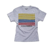 Kolumbija Bejzbol Classic - Svjetski vintage šišmiši za zastavu Djevojku pamučna mladost siva majica