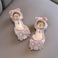 Dječji dječji sandale proljeće jesen Novo dječje djevojke ravne biserne cipele luk princeze cipele PU kožne pune boje djevojke casual cipele cipele