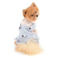 Kombinezoni trapera za kućne ljubimce za mačku mačju mačju štenadu prugasta košulja Jeans hlače odijelo