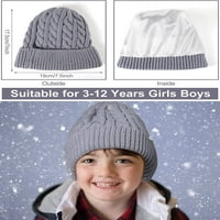Djeca satena obložena pletit patins zimske šešire djece tople skijaške lubanje za djevojke dječake bebe