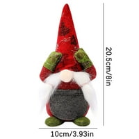 Božićni gnomi Božićni ukras Snjegovi pahuljice šešir pokrov za oči Dolls Stari man bezlični plišani