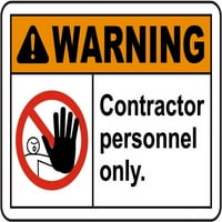 Promet i skladišni znakovi - Upozorenje Izvođač osoblja potpisao sa aluminijumskim znakom Ulično odobreno Znak 0. Debljina