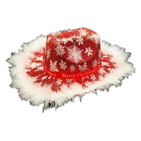 Vigorbear božićni kaubojski šešir za muškarce Ženska pahuljica za patch patchwork prozračna kapa odvaja