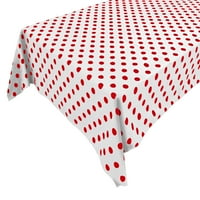 Pamuk stolnjak polka tačkice ispisuju crvene tačke na bijeloj boji
