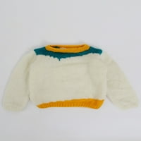 Wonie ručno rađene pune rukave džemper-krema