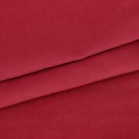 Atinetok Womens Ljetni vrhovi Ležerne tipke Down Soft Cotton Lan Plus Veličina Labavi duljine majice V-izrez Dugi rukav Ženski Trendy Bluzes Red XL