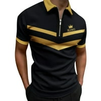 Muška polo majica Muška modna majica casual kratkih rukava Golf majica u boji blok pamučne kosture za