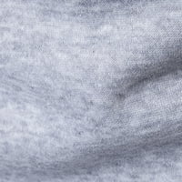 Lovskoo muns Ljetni vežbanje s kapuljačom s kapuljačom bez rukava trendy solid color crtač casual hort rukava s rukavima siva
