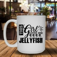 Ova djevojka voli šalicu za kafu jellyfish, šoljicu novost kafu, šolju OZ