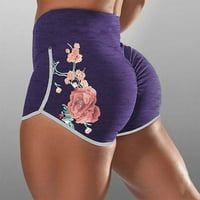 Ženski visoki struk Work Workout Yoga kratke hlače za biciklske kratke hlače Tummy Control Stretch Trčanje joge kratke hlače