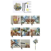 Reflektirajuće pinwheels sa ulozima, ekstra sjajno pin kotača za vrtni dekor, uređaji za ptice odvraćaju