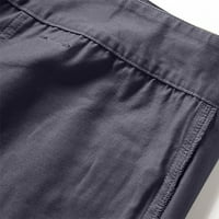 Kayannuo Cargo Hlače za muškarce u ponudi muškarci Čvrsti povremeni modni gumb-zip multi-džepne ravne točake tereta sive