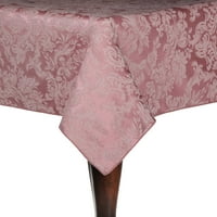 Ultimate Textile Damask Miranda Oval Stolcloth - Kućna trpezarija - Cvjetni list Dvotonski jacquard dizajn, engleski ružičasti ružičasta