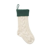 Veki Božićni ukrasi Božićne čarape poklon torba Dječja bombona zatvorena obiteljska zabava Božićni ukrasi pletenje čarape jasno za objesiti