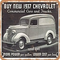 Metalni znak - Chevy komercijalni kamion Vintage ad - Vintage Rusty Look