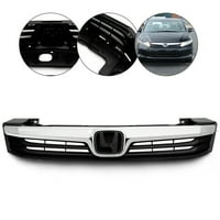 Pit Bumper Grill rešetkasti oblikovanje, fit za Honda Civic 4door limuzina Chrome & Black ...