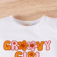 Djevojke Ljetne odjeće Toddler Slovo kratkih rukava Majica Pulover vrhove Bell Bots Hlače Dječja odjeća