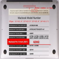 Kaishek zaštitna futrola Kompatibilan je kompatibilan macbook Pro 14 model A2442, tip C Creative A 113