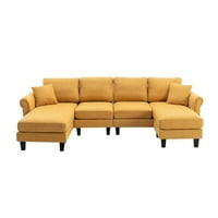 --Samksed sekcijske sofe sa kabrioletnim osmanskom, modernom dnevnom boravkom dugačak kauč kauč sa kaučem