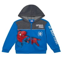 Marvel Spider-Man Boys Trodijelni setovi hlača Fleece, Peter Parker Miles Morales Cour-up Hoodie, majica,