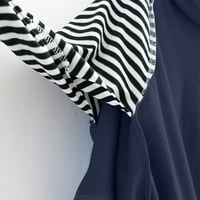 Akiigool Plus veličine za žene Žene Šifonske bluze Dugih rukava Dressy Peplum vrhovi švicarskih majica