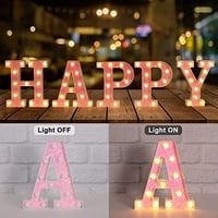 Svjetla za svjetlost, sjaj LED etter Svjetla potpisuju bateriju za noćne svjetlo Djevojke za rođendan
