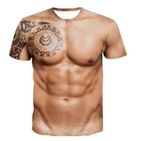 Muška mišićna teretana majica 16d Printing Modni novost Cool Design Okrugli vrat Majica kratkih rukava