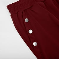Cleariance ženske plus veličine hlače casual labavo meka čvrsta boja sredinom struka tankim čipkama