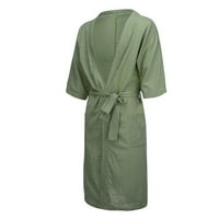 Pajamas za ženska noćna rukava s kratkim rukavima, kućna odjeća od pune boje posteljina od rube na spavaćice za žene saten čipke